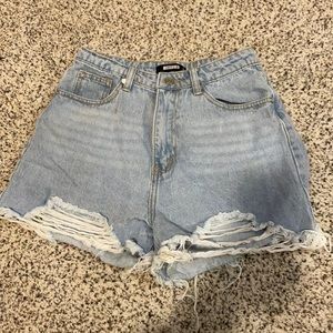 Missguided Distressed Mom Shorts